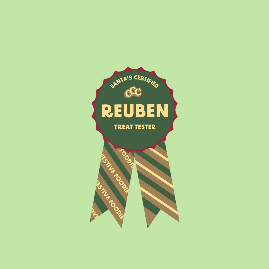 Customisable Christmas Rosettes - 3 Designs