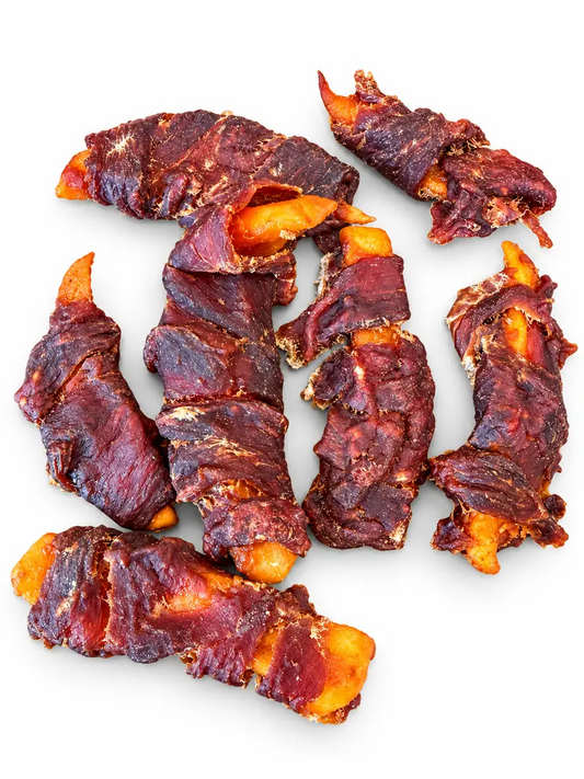 Mango wrapped in Beef&Duck