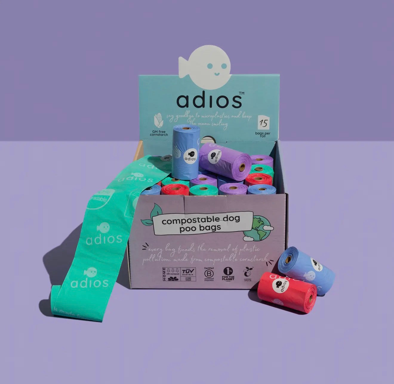 Compostable Dog Poo Bags | 6 Colours