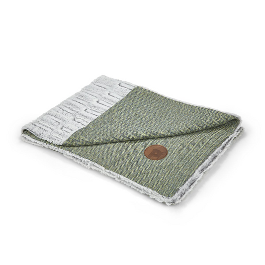 Sage Herringbone Pet Blanket
