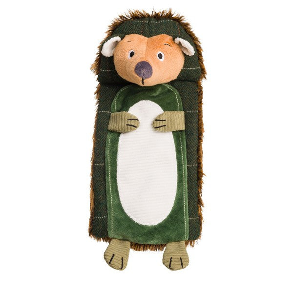 Green Tweed Hedgehog Dog Toy